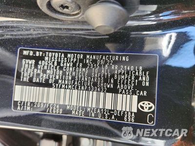 Zdjęcie 12 z 12 samochodu: 2022 TOYOTA COROLLA SE VIN:5YFM4MCEXNP133432 - miniatura