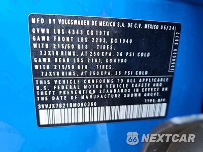 Zdjęcie 13 z 13 samochodu: 2024 VOLKSWAGEN TAOS SE VIN:3VVJX7B21RM090360 - miniatura