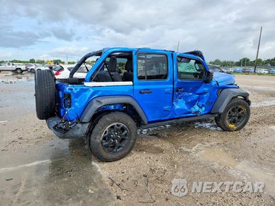 Trzecie zdjęcie samochodu z tyłu: 2021 JEEP WRANGLER UNLIMITED SPORT VIN:1C4HJXDN3MW730731 - miniatura