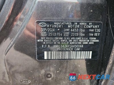 Zdjęcie 12 z 12 samochodu: 2025 HYUNDAI SONATA SEL VIN:KMHL64JAXSA450144 - miniatura