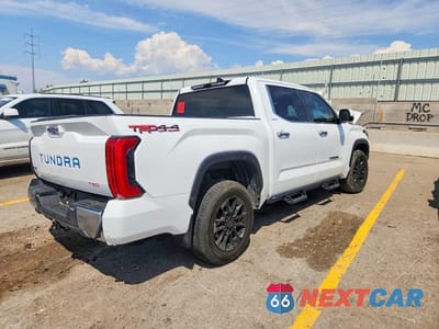 Trzecie zdjęcie samochodu z tyłu: 2023 TOYOTA TUNDRA CREWMAX LIMITED VIN:5TFJA5DBXPX111098 - miniatura