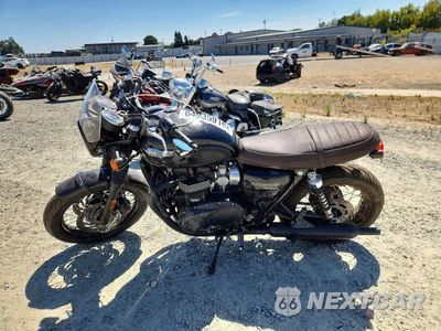 Trzecie zdjęcie samochodu z tyłu: 2018 TRIUMPH MOTORCYCLE BONNEVILLE T120 VIN:SMTD40HL0JT849244 - miniatura