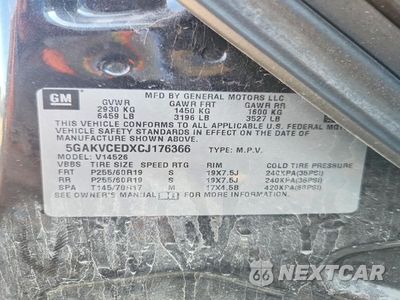 Zdjęcie 13 z 13 samochodu: 2012 BUICK ENCLAVE VIN:5GAKVCEDXCJ176366 - miniatura