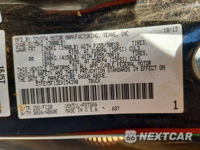 Zdjęcie 12 z 12 samochodu: 2014 TOYOTA TUNDRA CREWMAX SR5 VIN:5TFEY5F13EX154390 - miniatura