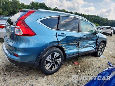 Trzecie zdjęcie samochodu z tyłu: 2015 HONDA CR-V TOURING VIN:5J6RM4H91FL115391 - miniatura