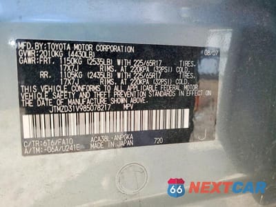 Zdjęcie 14 z 14 samochodu: 2008 TOYOTA RAV4 LIMITED VIN:JTMZD31V985078217 - miniatura