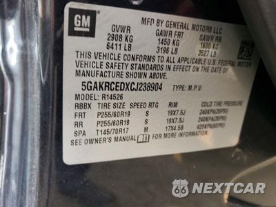 Zdjęcie 13 z 13 samochodu: 2012 BUICK ENCLAVE VIN:5GAKRCEDXCJ238904 - miniatura