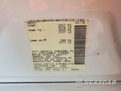 Zdjęcie 12 z 12 samochodu: 2018 NISSAN ALTIMA 2.5 SV VIN:1N4AL3AP1JC199624 - miniatura