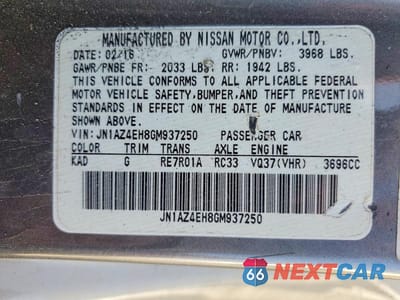 Zdjęcie 12 z 12 samochodu: 2016 NISSAN 370Z BASE VIN:JN1AZ4EH8GM937250 - miniatura