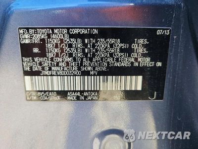 Zdjęcie 12 z 12 samochodu: 2013 TOYOTA RAV4 LIMITED VIN:JTMDFREV8DD032900 - miniatura