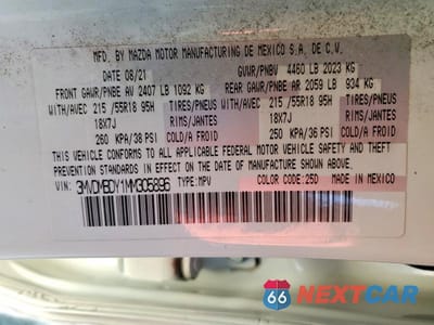 Zdjęcie 12 z 12 samochodu: 2021 MAZDA CX-30 PREMIUM VIN:3MVDMBDY1MM305896 - miniatura