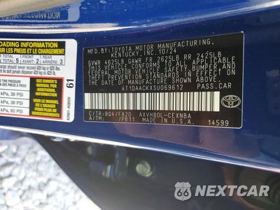 Zdjęcie 12 z 12 samochodu: 2025 TOYOTA CAMRY LE VIN:4T1DAACKXSU069612 - miniatura