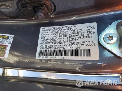 Zdjęcie 13 z 13 samochodu: 2021 HONDA CR-V EX VIN:7FART6H59ME026044 - miniatura