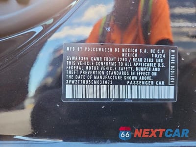 Zdjęcie 12 z 12 samochodu: 2025 VOLKSWAGEN JETTA GLI AUTOBAHN VIN:3VW2T7BU5SM031072 - miniatura