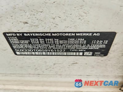 Zdjęcie 13 z 13 samochodu: 2025 BMW X4 XDRIVE30I VIN:5UX33DT08S9Y61527 - miniatura