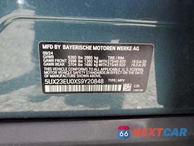Zdjęcie 13 z 13 samochodu: 2025 BMW X5 XDRIVE40I VIN:5UX23EU0XS9Y20848 - miniatura