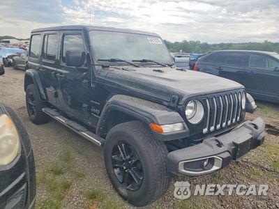 Czwarte zdjęcie samochodu z boku: 2021 JEEP WRANGLER UNLIMITED SAHARA VIN:1C4HJXEG4MW751216 - miniatura