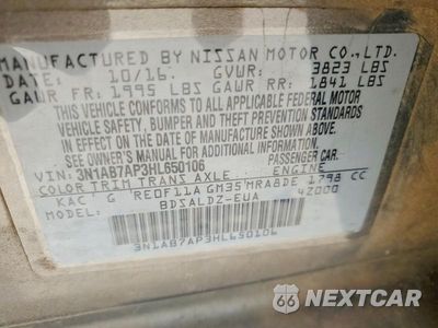 Zdjęcie 12 z 12 samochodu: 2017 NISSAN SENTRA SV VIN:3N1AB7AP3HL650106 - miniatura