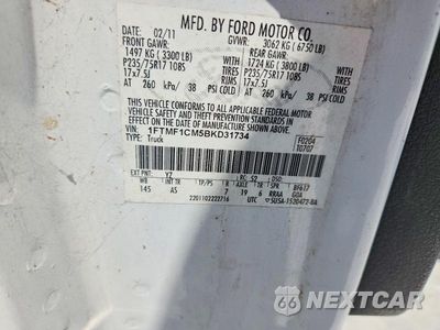 Zdjęcie 12 z 12 samochodu: 2011 FORD F150 VIN:1FTMF1CM5BKD31734 - miniatura