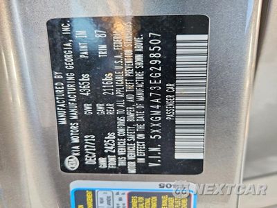 Zdjęcie 13 z 13 samochodu: 2014 KIA OPTIMA LX VIN:5XXGM4A73EG298507 - miniatura