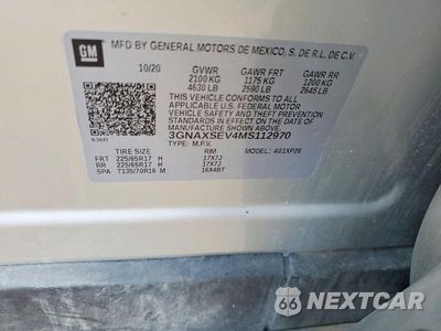 Zdjęcie 13 z 13 samochodu: 2021 CHEVROLET EQUINOX LS VIN:3GNAXSEV4MS112970 - miniatura