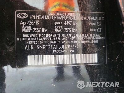 Zdjęcie 12 z 12 samochodu: 2018 HYUNDAI SONATA SE VIN:5NPE24AF3JH707379 - miniatura
