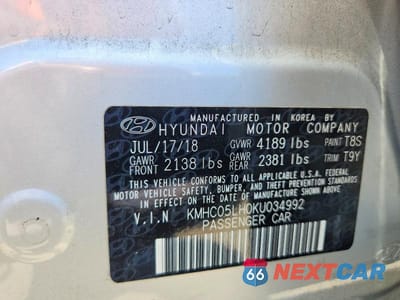 Zdjęcie 13 z 13 samochodu: 2019 HYUNDAI IONIQ LIMITED VIN:KMHC05LH0KU034992 - miniatura