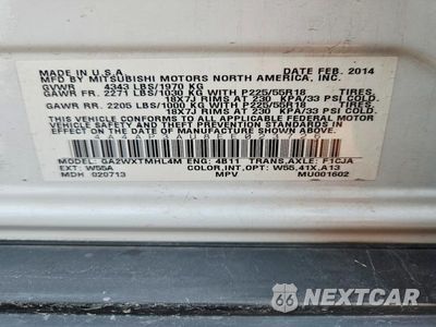 Zdjęcie 12 z 12 samochodu: 2014 MITSUBISHI OUTLANDER SPORT ES VIN:4A4AP3AU8EE023726 - miniatura