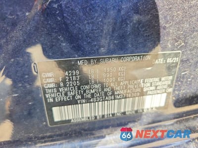 Zdjęcie 13 z 13 samochodu: 2021 SUBARU IMPREZA VIN:4S3GTAB61M3716309 - miniatura
