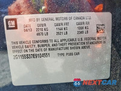 Zdjęcie 12 z 12 samochodu: 2014 CHEVROLET IMPALA LTZ VIN:2G1155S37E9104551 - miniatura