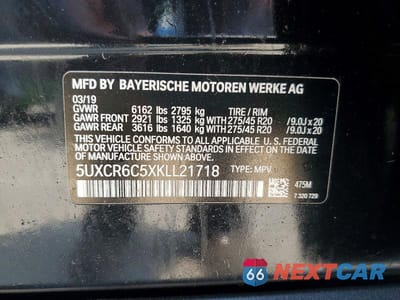Zdjęcie 13 z 13 samochodu: 2019 BMW X5 XDRIVE40I VIN:5UXCR6C5XKLL21718 - miniatura