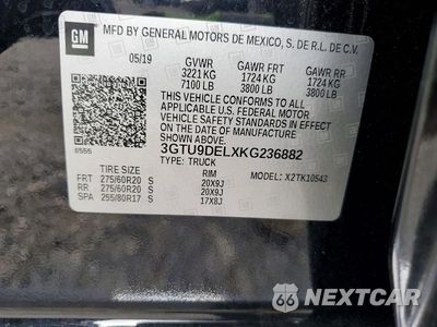Zdjęcie 12 z 12 samochodu: 2019 GMC SIERRA K1500 SLT VIN:3GTU9DELXKG236882 - miniatura