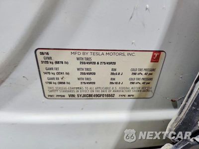Zdjęcie 12 z 12 samochodu: 2016 TESLA MODEL X VIN:5YJXCBE49GF016562 - miniatura