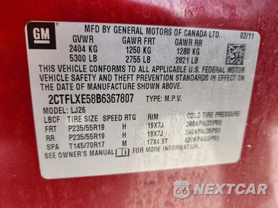Zdjęcie 14 z 14 samochodu: 2011 GMC TERRAIN SLT VIN:2CTFLXE58B6367807 - miniatura