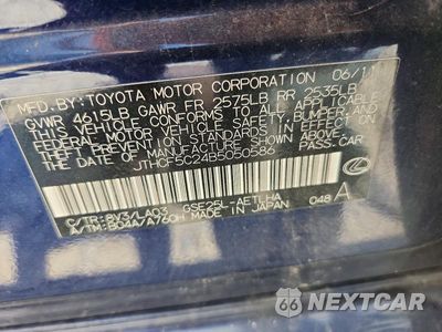 Zdjęcie 12 z 12 samochodu: 2011 LEXUS IS 250 VIN:JTHCF5C24B5050586 - miniatura