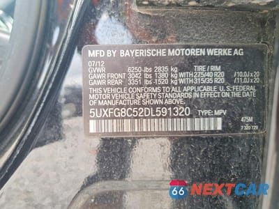 Zdjęcie 13 z 13 samochodu: 2013 BMW X6 XDRIVE50I VIN:5UXFG8C52DL591320 - miniatura
