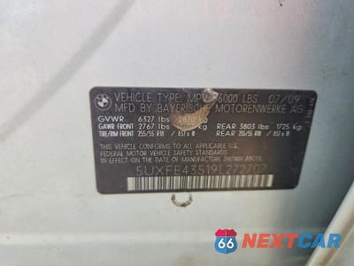 Zdjęcie 13 z 13 samochodu: 2009 BMW X5 XDRIVE30I VIN:5UXFE43519L272707 - miniatura