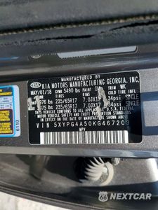 Zdjęcie 13 z 13 samochodu: 2019 KIA SORENTO LX V6 VIN:5XYPG4A50KG467203 - miniatura