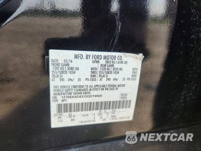 Zdjęcie 13 z 13 samochodu: 2016 FORD EXPLORER XLT VIN:1FM5K8D8XGGD19000 - miniatura