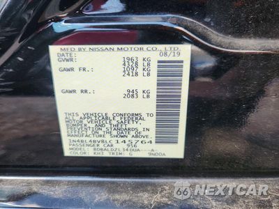 Zdjęcie 13 z 13 samochodu: 2020 NISSAN ALTIMA S VIN:1N4BL4BV8LC145764 - miniatura