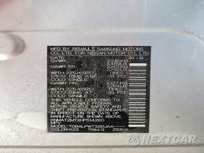 Zdjęcie 13 z 13 samochodu: 2017 NISSAN ROGUE S VIN:KNMAT2MTXHP514260 - miniatura