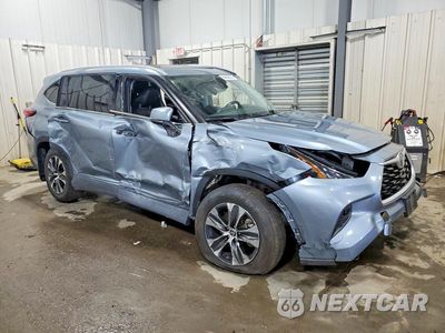 Czwarte zdjęcie samochodu z boku: 2022 TOYOTA HIGHLANDER HYBRID XLE VIN:5TDGBRCH7NS095935 - miniatura