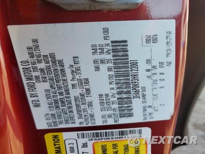 Zdjęcie 12 z 12 samochodu: 2017 FORD FUSION TITANIUM VIN:3FA6P0K93HR122001 - miniatura