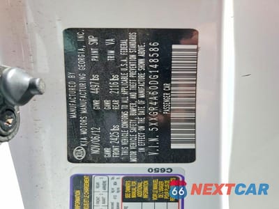 Zdjęcie 13 z 13 samochodu: 2013 KIA OPTIMA SX VIN:5XXGR4A60DG148586 - miniatura
