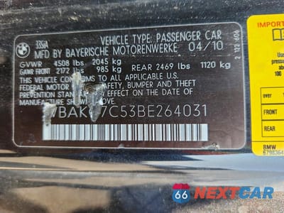 Zdjęcie 12 z 12 samochodu: 2011 BMW 335 I VIN:WBAKG7C53BE264031 - miniatura
