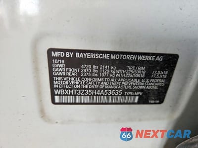 Zdjęcie 13 z 13 samochodu: 2017 BMW X1 VIN:WBXHT3Z35H4A53635 - miniatura