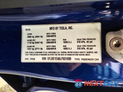 Zdjęcie 13 z 13 samochodu: 2020 TESLA MODEL 3 VIN:5YJ3E1EA8LF631090 - miniatura