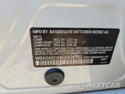 Zdjęcie 13 z 13 samochodu: 2016 BMW 528 I VIN:WBA5A5C54GD528762 - miniatura