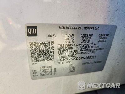 Zdjęcie 14 z 14 samochodu: 2023 GMC YUKON XL K1500 SLT VIN:1GKS2GKD5PR368311 - miniatura
