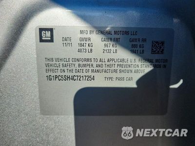 Zdjęcie 13 z 13 samochodu: 2012 CHEVROLET CRUZE LS VIN:1G1PC5SH4C7217254 - miniatura